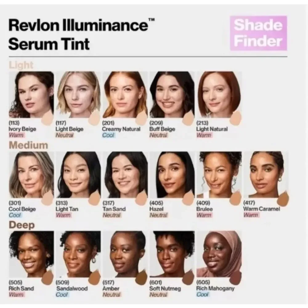 Revlon Illuminance Serum Tint #517 Amber‎ Lot Of 5